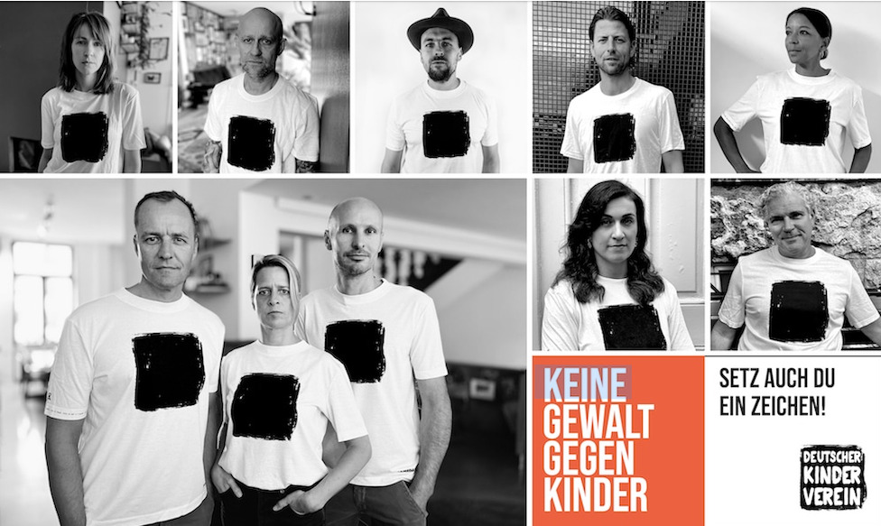 Prominenten wie Jürgen Vogel, Max Mutzke oder Roman Weidenfeller unterstützen die Kampagne #KeineGewaltGegenKinder vom Deutscher Kinderverein