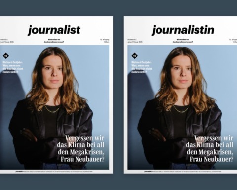 Auf dem Titelbild der neusten Ausgabe "Journalist" -1+2/25 sehen wir die lima-Aktivistin Luisa Neubauer.