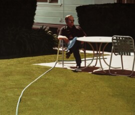 Robert Bechtle, Santa Barbara Patio, 1983, Acryl auf Leinwand, 122 x 150 cm, Privatsammlung © Robert Bechtle and Whitney Chadwick Trust Courtesy of the Robert Bechtle and Whitney Chadwick, Foto: Norbert Miguletz